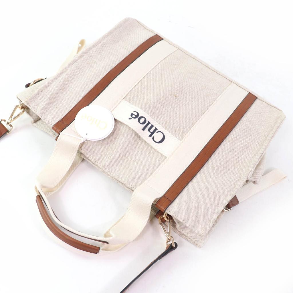 Pristine Chloe Tote Bag Baby Carrying Bag Mother's Bag Beige Jute Women C90406 Used