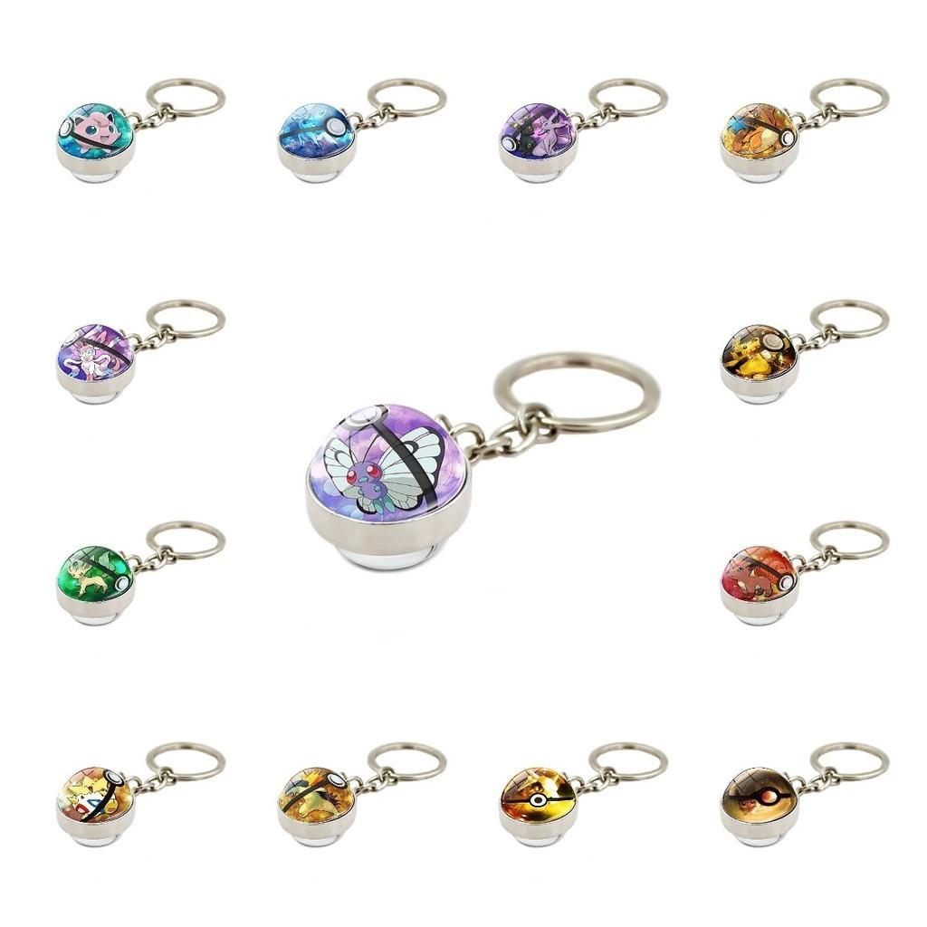 Charming Zinc Alloy Pikachu Crystal Glass Ball Keychain For Anime Fans And Collectors