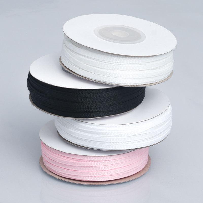 Decorative Romantic and Cozy 3mm Ribbed Ribbon Clothing Accessories Hangtag Ribbon Threaded Ribbon 0.3cm Gift Balloon Encryption Packaging Ribbon