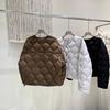 Light down jacket women's short V-neck thin small versatile casual jacket white duck down to keep warm