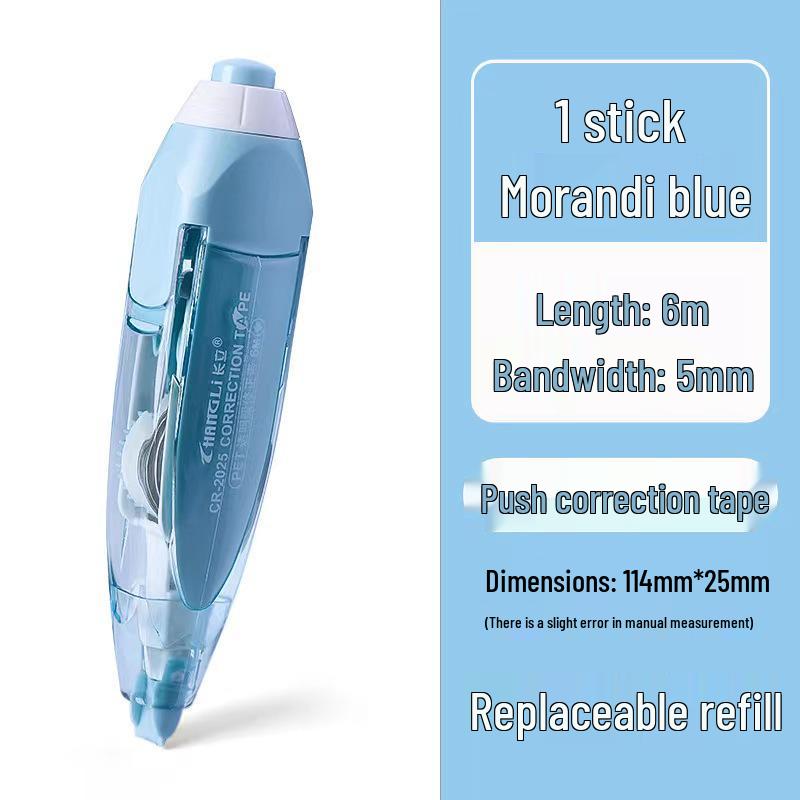 Push-Type Correction Tape for Students with Replaceable Core