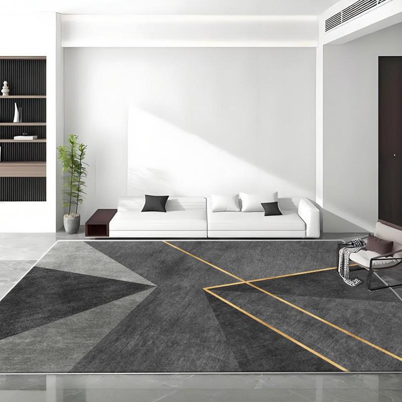 Modern Simple Style Large Living Room Rug Geometric Pattern Antiskid Office Decor Carpet Soft Easy Cleaning Coffee Tables Mat