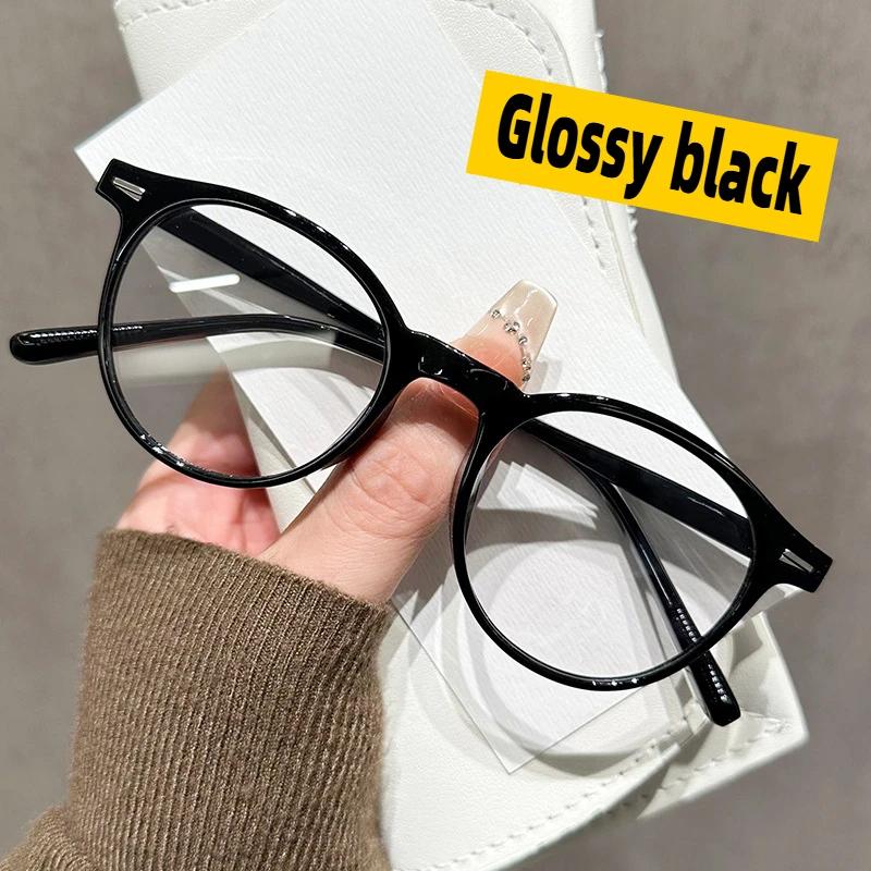 Business Casual Oval Frame Plain Glasses Anti-Radiation Men Anti-Blue Light Ultra Light Gentlewoman Eyeglasses Eye Protection