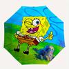 1pc SpongeBob Pattern Umbrella, Fashionable, Personalized, High-Value Folding Umbrella, a Must-Have for Summer, 8-Rib Durable Iron Frame, Tri-Fold Com