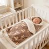 Newborn Winter Double-Layer Fleece Blanket With Folded Edge Baby Swaddle Wrap Stroller Crib Soft Warm Infant Throw