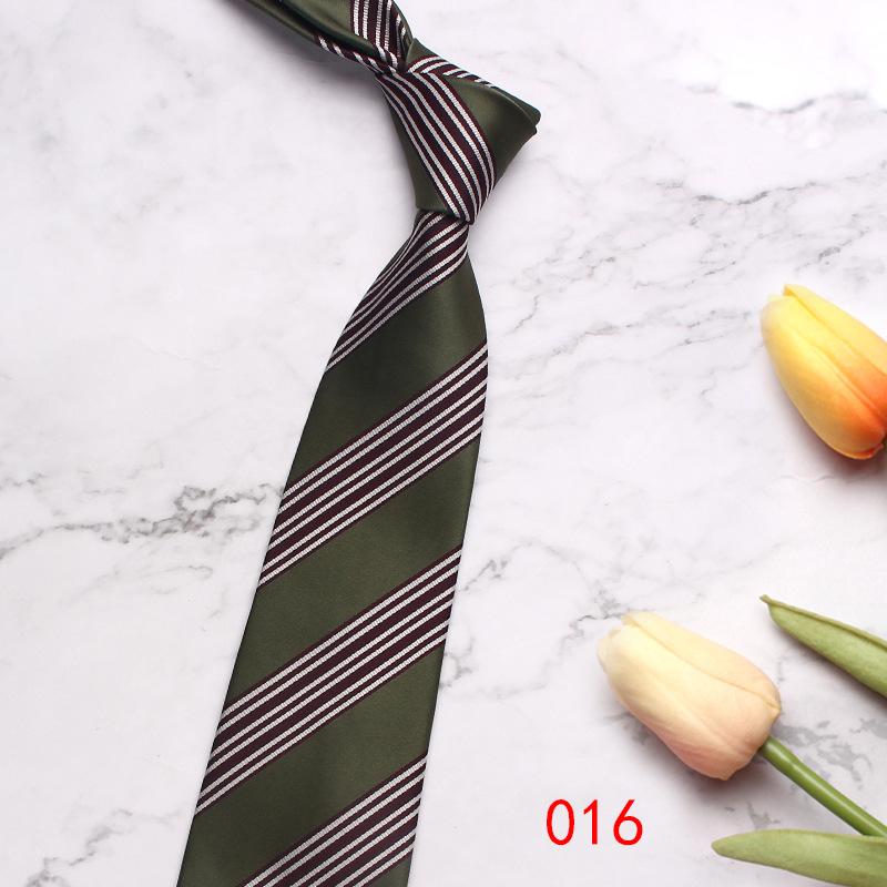 Green Series Business Tie Men'S Retro Striped Cashew Flower Polyester Silk Hand Tie