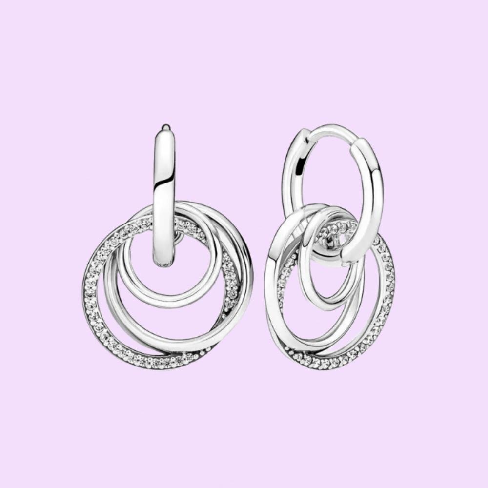 Sterling Silber Herzförmiger Stecker Ohrring für Damen Geburtstags Schmuckgeschenke Mit Stoffbeutel