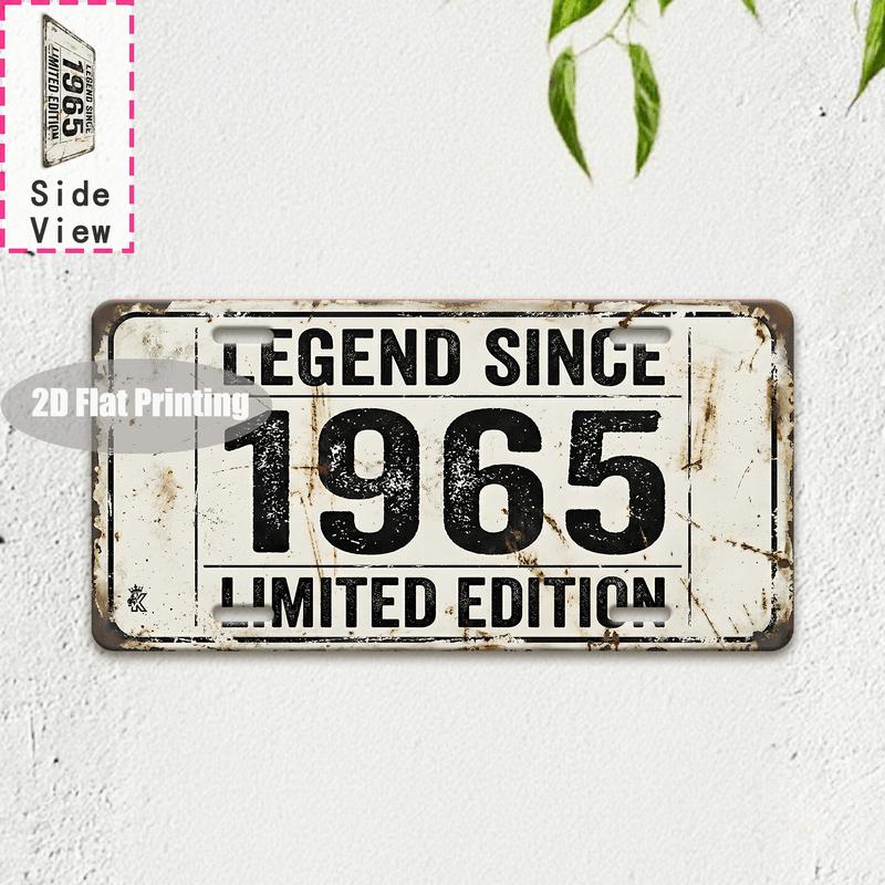 Tin Sign - Vintage Durable Metal Plaque Wall Decor, Home Office Bar Man Cave City Office Birth Year License Plate Wall Art