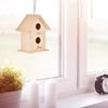 Small Bird House with Entrance & Perch for Outdoor Hanging Natural Outside Garden Patio Decoration for Cardinals