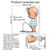 Funny Warning Toilet Stickers Cartoon Chld Urination Toilet Lid WC Door Sticker Removable Self-Adhesive Decor Paper Household