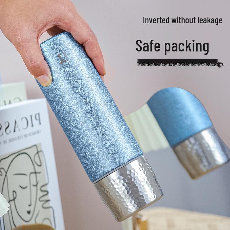 Titanium Insulated Antibacterial Mug with Tea-Water Separation and Stew Capability – Large Capacity for Outdoor and Car Use