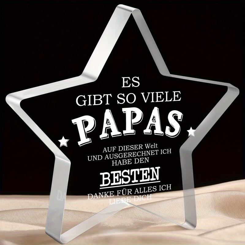 

2D Flat German Birthday Gifts for Dad Acrylic Desktop Ornaments, Suitable for Wall Decoration, Porch, Room, Villa, Accents Home, Hallway, or Workplace 12*12cm