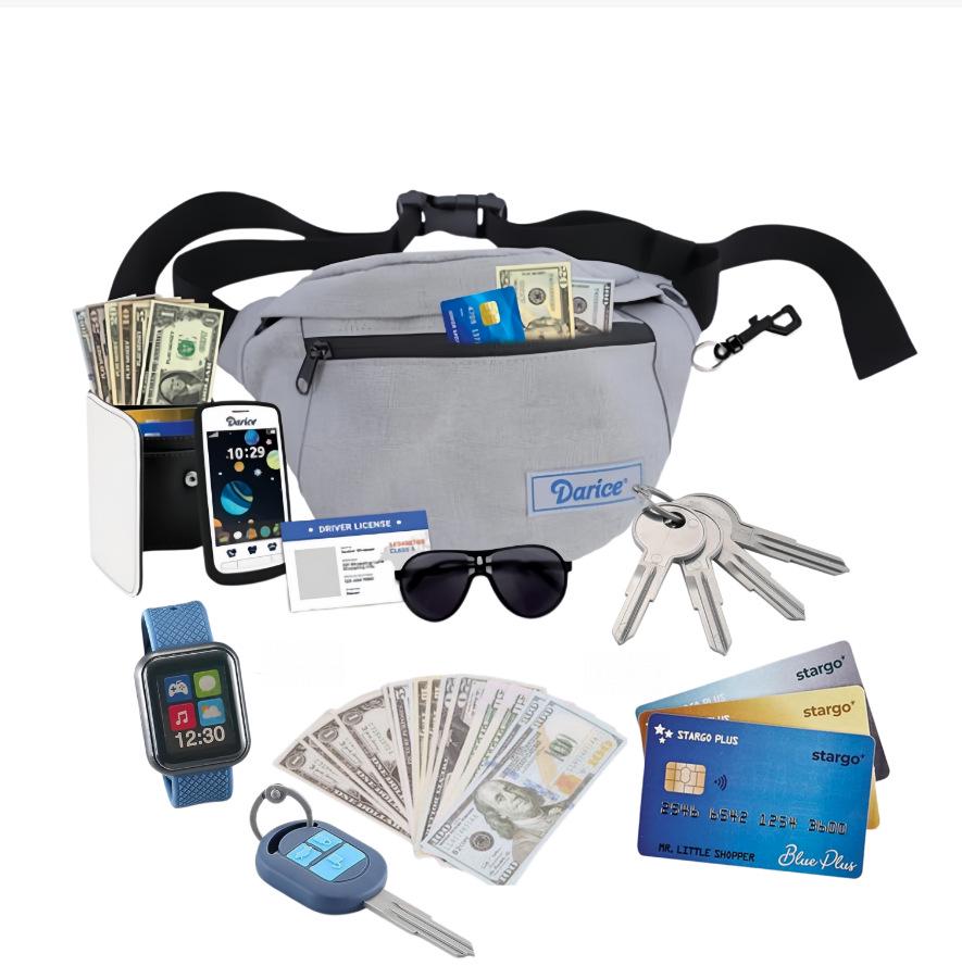 Children's Role-Playing Handbag Toy Set with Watch & Coin Purse - Perfect Birthday Gift for Girls
