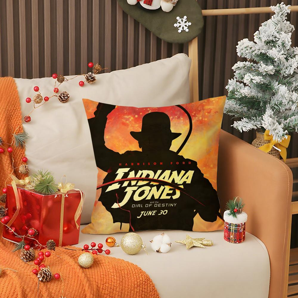 Movie I-Indiana Jones Pillow Case Living Room Sofa Decorative Cushion Cover Simple Household Light Luxury Printed Pillow
