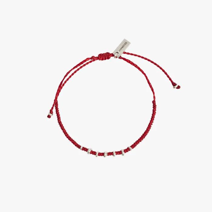 KAREN SILVER MACRAME BRACELET [black/RED/LIGHT GREEN/BROWN]