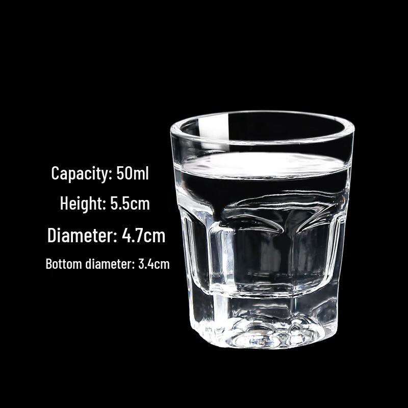 Octagonal Bottom Glass Shot Glasses