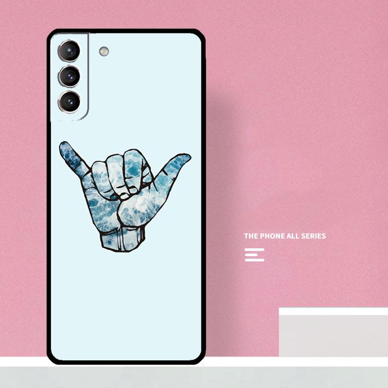 Surfer Surf Hang Loose Shaka Phone Case For Samsung Galaxy S26 S25 S24 S20 S21 S22 S23 Ultra S10 Plus S25 FE Cover Coque