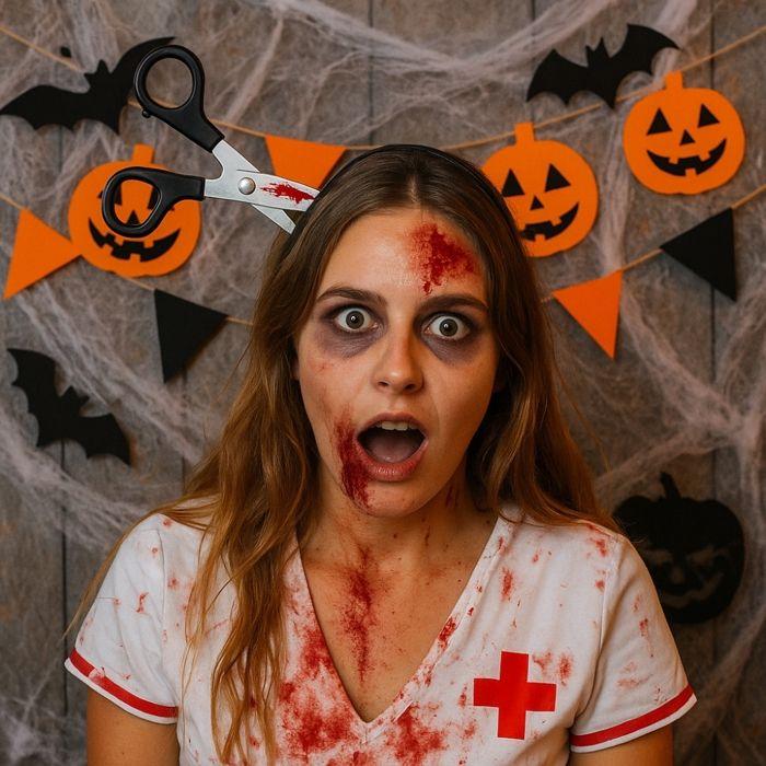 Hårbøyle Saks Halloween – Kostymetilbehør