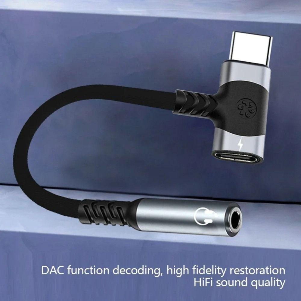 Converter Fast Charge OTG Dongle 2-in-1 Adapter 3.5mm Jack USB C Splitter  Audio Converter