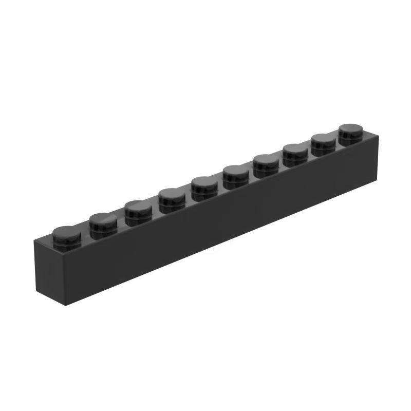 LEGO-Compatible 6111 High Brick 1x10 Children s STEM Educational Building Blocks Toy 100g чёрный