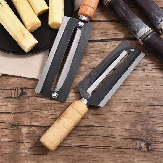 Vegetable Peeler with Ergonomic Handle 2 in 1 Stainless Steel Blade Sugar Cane Peeler And Bottle Opener Kitchen Tool