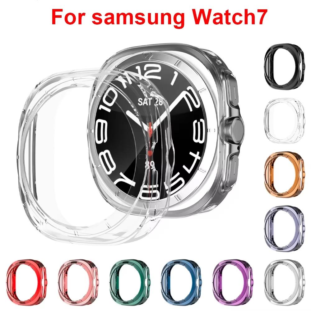 PC Protector Case For Samsung Galaxy Watch Ultra Cases Watch Ultra 47mm Frame Hollow Bumper Cover Smartwatch Accessories Shell