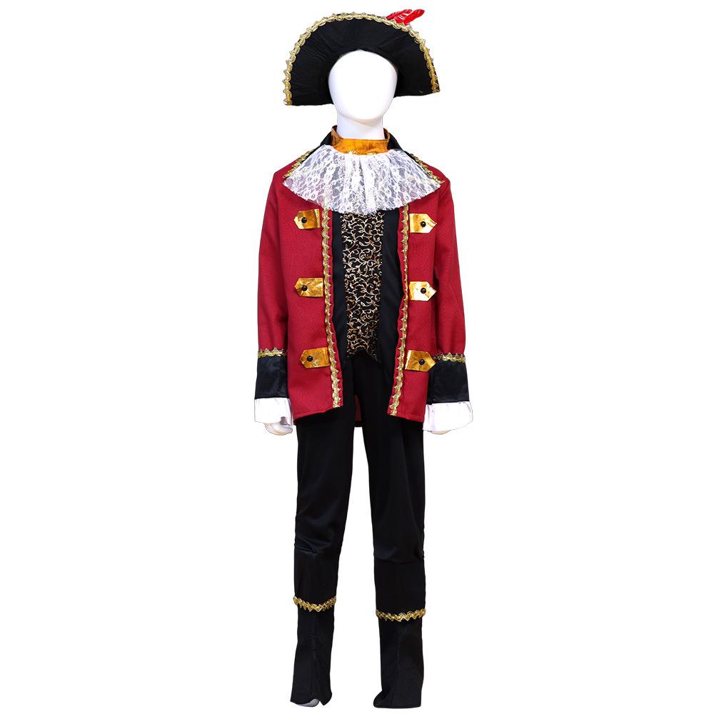 Halloween Pirate Show Costume Children's Pirate Captain Jack of the Caribbean Costume Children's Pirate Costume