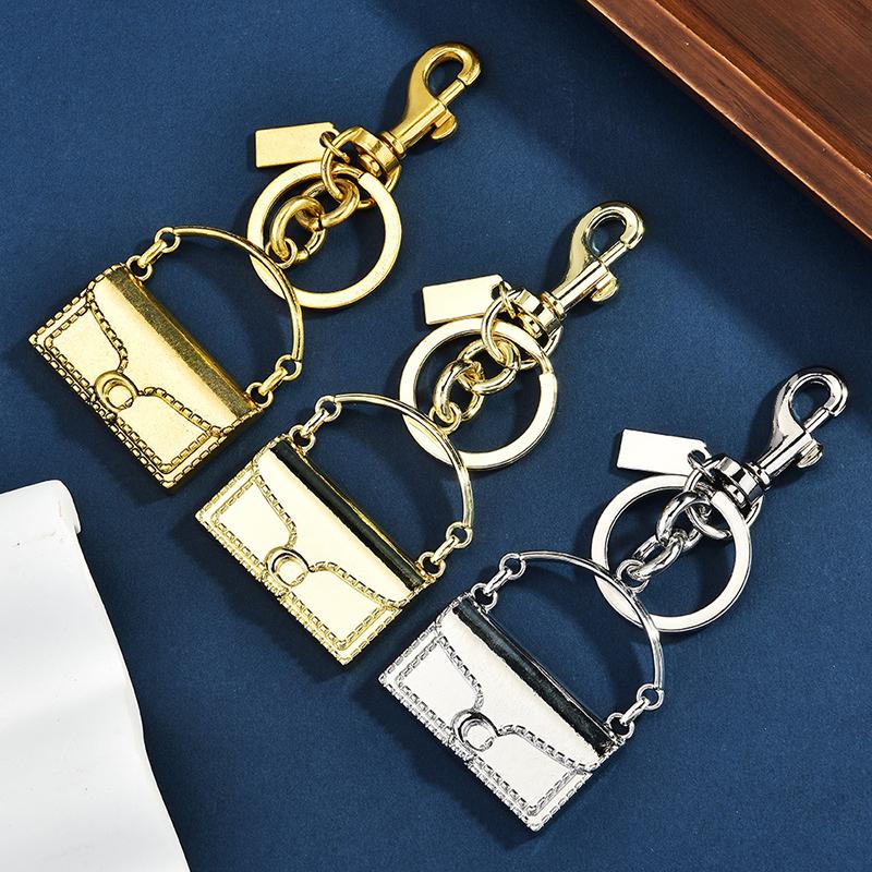 Exquisite Mini Handbag Shape Key Chain Bag Pendant Metal Car Keychain Backpack Decoration Accessories Gifts