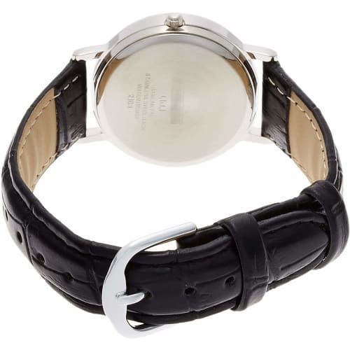 Citizen Q&Q Watch Analog Waterproof Date Day of the Week Leather Strap A203-304 Women's White