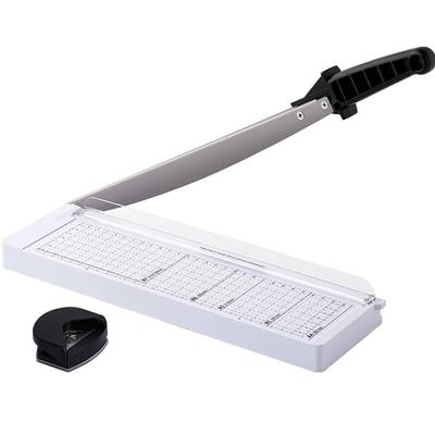 Shigure Paper Cutter Mini Paper Compatible with and B5 Cutting Machine for Copy Business Laminating Office Commercial and Home Corner Scissors White