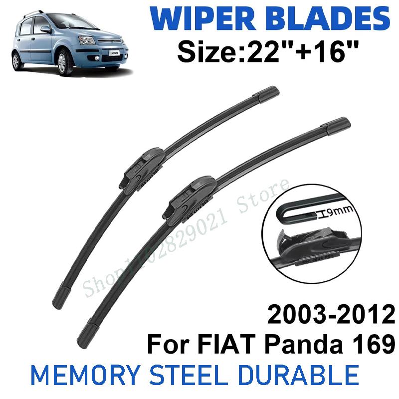 

Комплект из 2 шт. щеток стеклоочистителя для FIAT Panda 169 2003-2012 Передние щетки для лобового стекла Аксессуары для окон чёрный