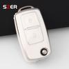 For 2 Button Vw Volkswagen Golf 4 5 6 Mk4 Amarok Polo Bora Jetta Altea Alhambra Passat Beetle Caddy Tiguan Tpu Car Key Case Fob