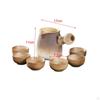 Ceramic Teapot and 6 Cups Tea Maker Chinese Traditional with Rope Wrapped Handle Infuser