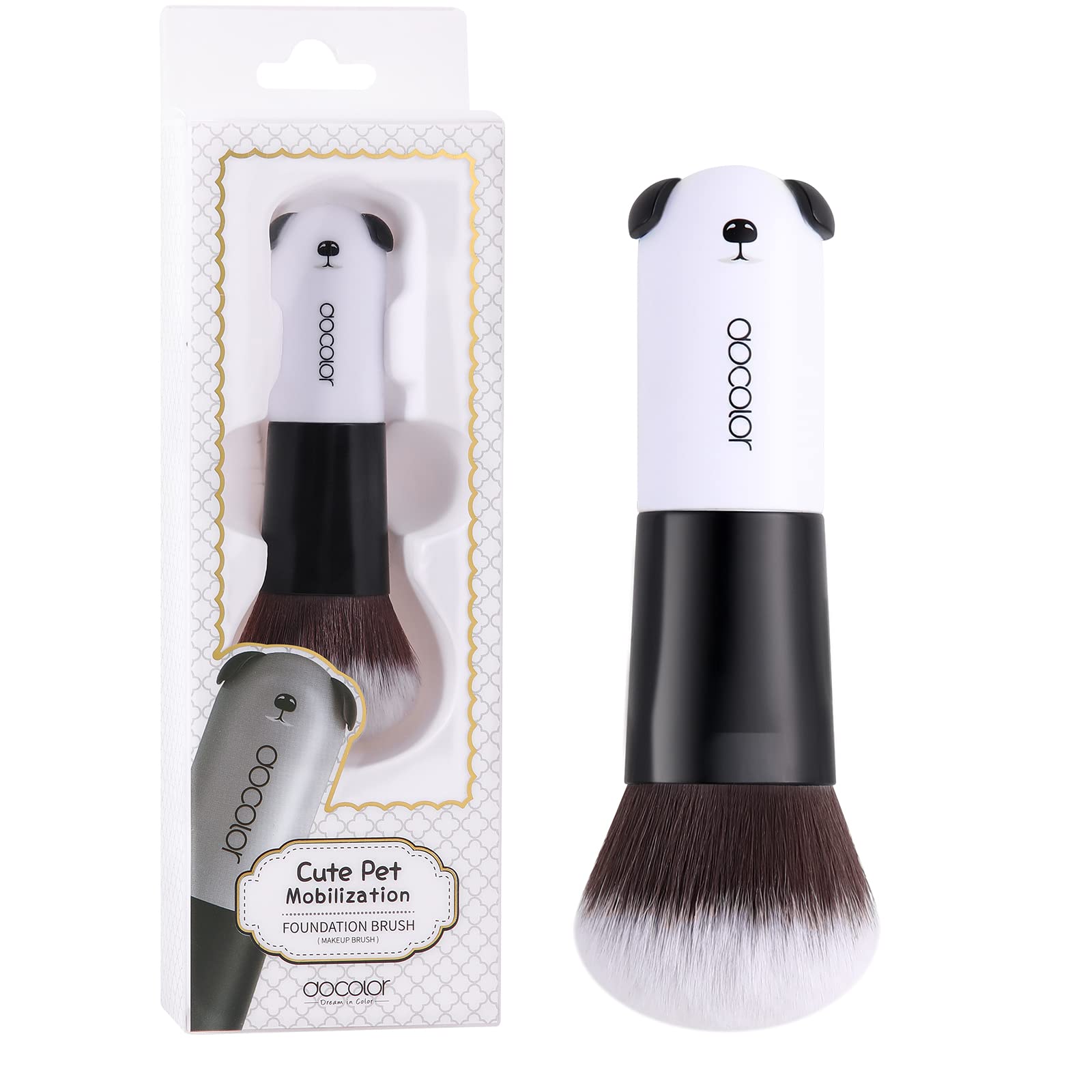 

Docolor Foundation Popular Makeup Concealer Kabuki Dog Makeup Animal Total Length 110mm Brush, Brush, Brush, Brush, Skin-friendly, Portable, Pattern,