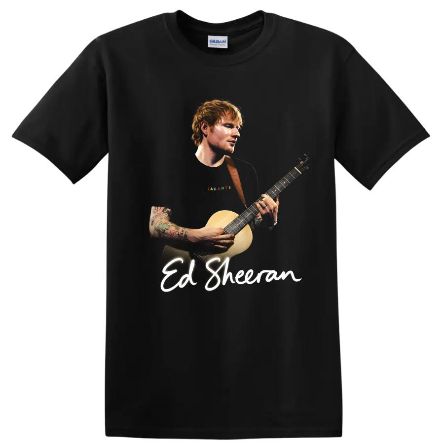 Ed Sheeran Singer Guitarist Music Pop Star Portrait T Shirt Graphic Art Tee