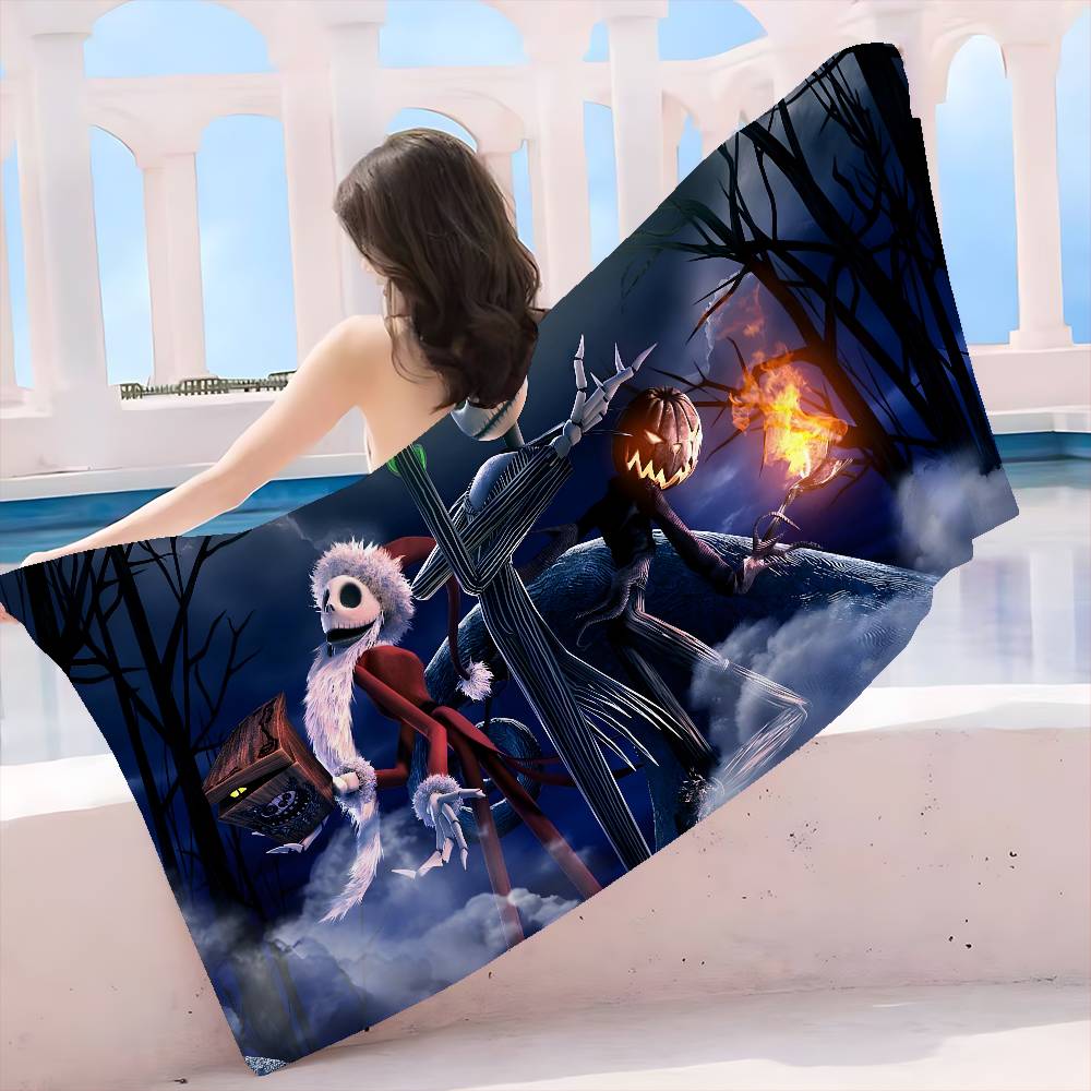Anime The N-Nightmare B-Before C-Christmas Microfiber Blanket Drying Beach Towels Oversized Super Absorbent Pool Towel Blanket