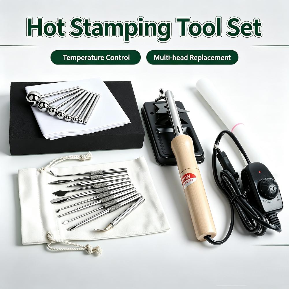 DIY Fabric Flower Ironing Machine Soldering Iron Tool with Adjustable Temperature Ball Trowel EU Plugs for Handcrafts