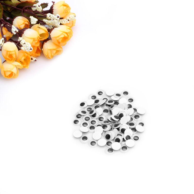 100 шт. Игристые шатающиеся глаза-игрушки самоклеящиеся изделия для скрапбукинга 6MM