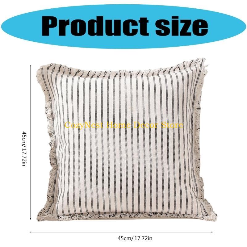 92MF Pillow Case Cushion Cover with Blue Black Light Gray Stitching Optional 1PC