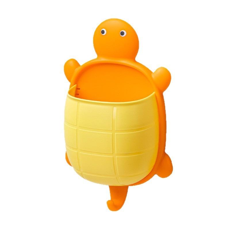 

1 шт., милая черепаха, дизайн, стеллаж для хранения, держатель для зубных щеток, креативный мультяшный органайзер для хранения в ванной комнате, стеллаж для хранения зубных щеток оранжевый