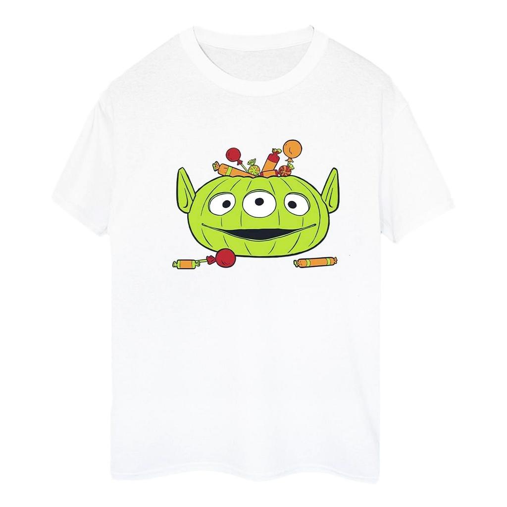 Toy Story Womens/Ladies Alien Pumpkin Basket Cotton Boyfriend Halloween T-Shirt