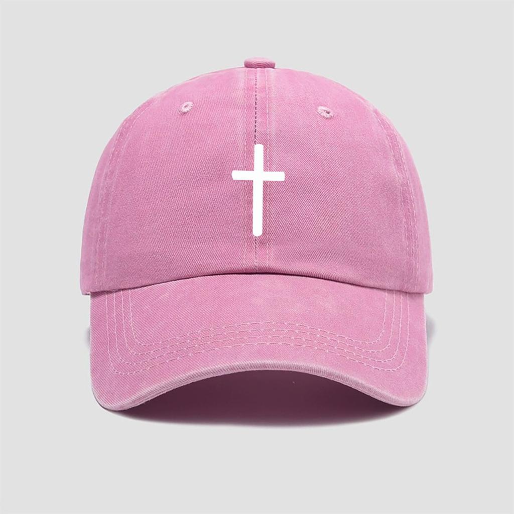 Cross Print Baseball Cap for Men and Women, Versatile for Casual Wear, Sun Protection and Sun Protection, Duck Tongue Cap