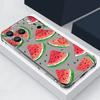 Kersenfruitpatroon Siliconen Telefoonhoesje Voor iPhone 17 Pro Max 16 15 Pro Max 14 13 12 Pro Max 11 Schokbestendig Zacht TPU Transparante Cover