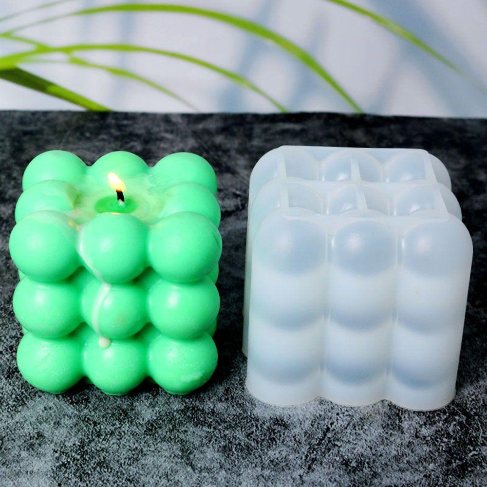 Supplies Plaster Clay Tools Soy Wax Silicone Mold Candle Mould Cube Soap Molds 3D Candle Mold