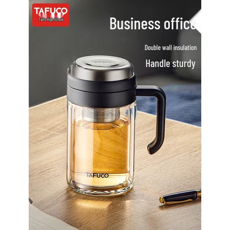 

TAFUCO Tea Separation Double-Layer Glass Cup