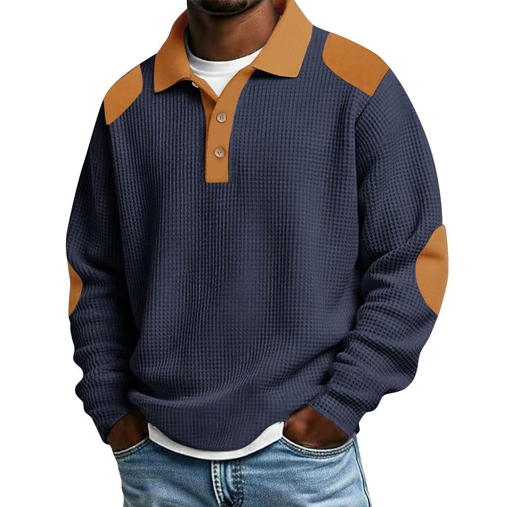 Men's  Leisure  Sports  Flip  Collar  Button  Pullover  Hoodie