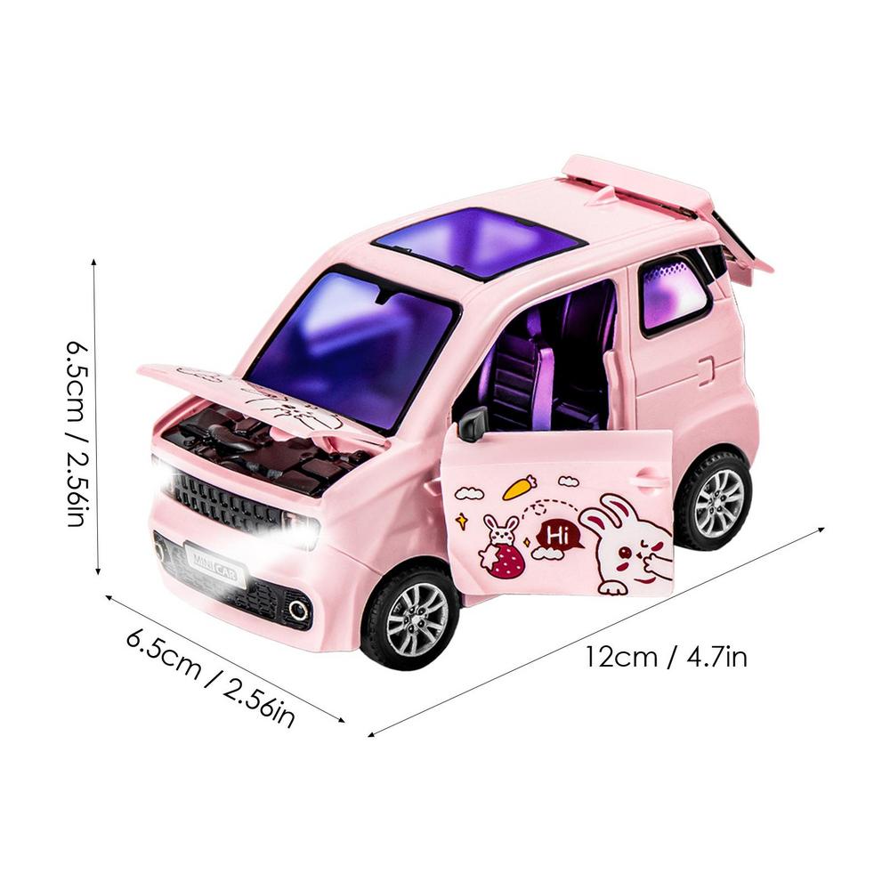 

Для детей Светящиеся игрушки с открытыми дверями и звуком для мальчиков и девочек в детском саду Игрушечные машинки для вечеринок Детские модели машин розовый