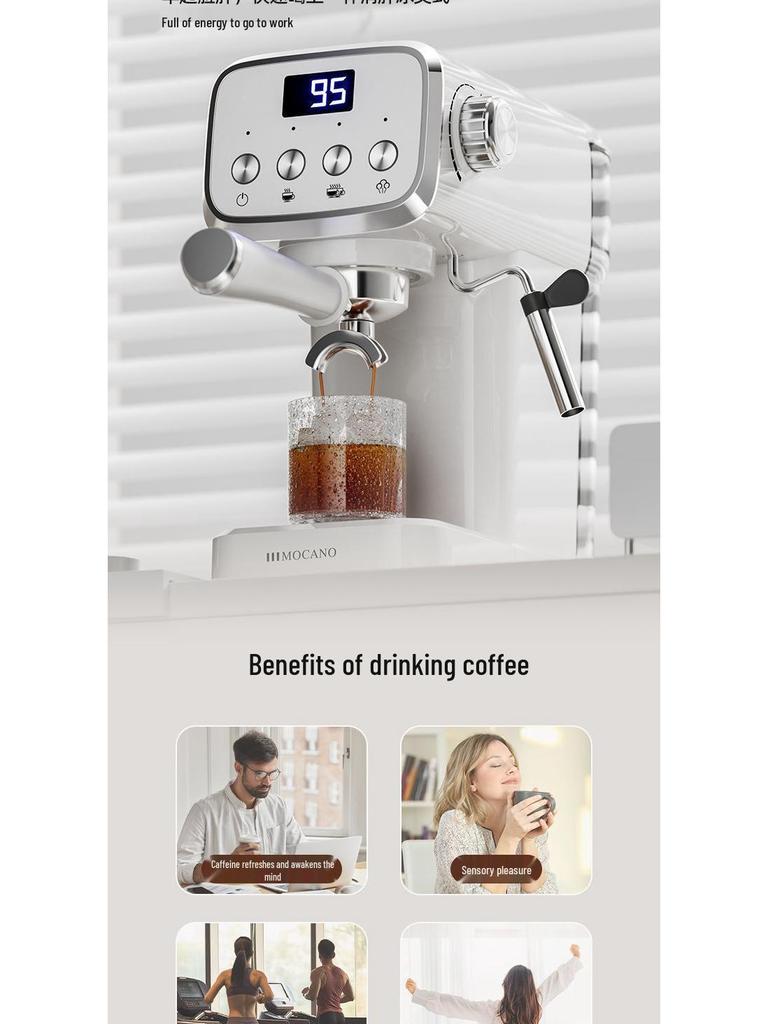 Ulepszony półautomatyczny ekspres do espresso z spieniaczem do mleka do użytku domowego