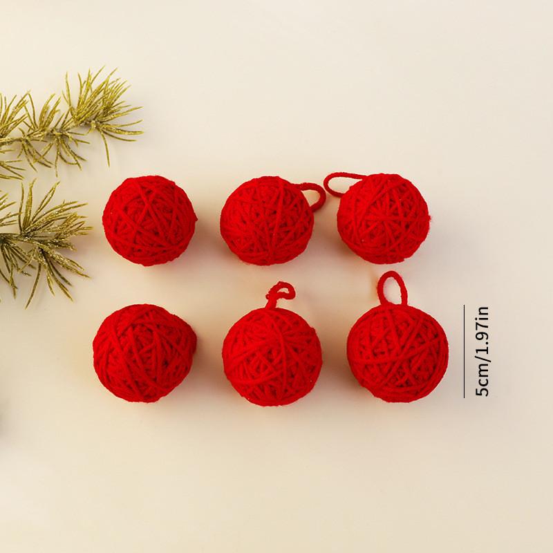 Tree Yarn Christmas Ball Ornaments For Tree Decoration Diy Craft Supplies Gift