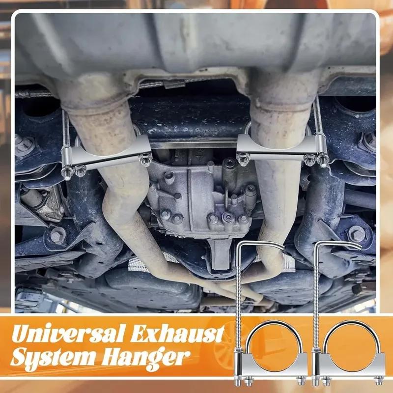Exhaust Pipe Clamp With Hook Stainless Steel Exhaust Pipe Clamp Hook Universal Exhaust Clamp Hook Car Modification Parts 1 Pcs